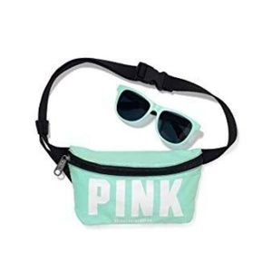 PINK fanny pack in blue